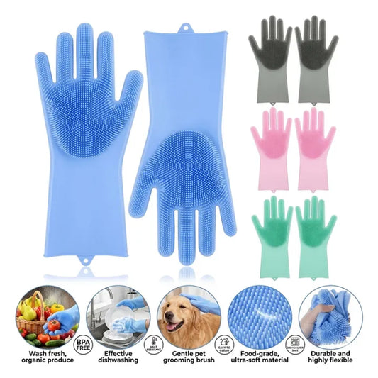 Reusable Magic Dish washing Gloves  for Wash Dish, Car Washing, Kitchen, Bathroom Multipurpose Usage