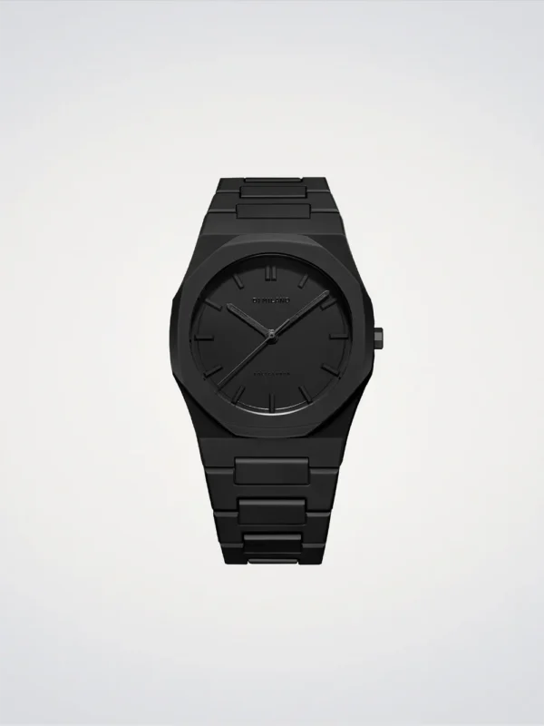 Black Aura Quartz Watch – Lightweight Design, Arabic Dial Black Aura Arabic Watch For Men
